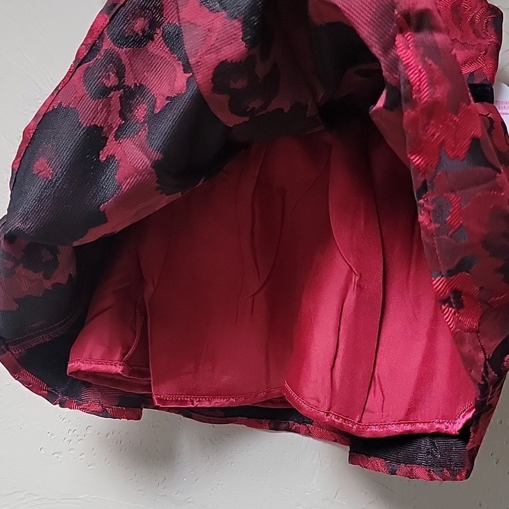 CHILDREN'S PLACE MOMMY & ME CLASSIC RED FLORAL JACQUARD PLEATED DRESS - NEW - Picture 8 of 9